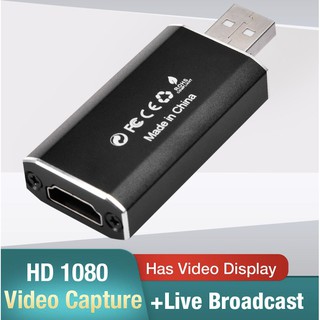 MINI 4K 1080P HDMI USB 2.0 Video Capture Card เกมการบันทึกกล่องสำหรับ PS4 เกมสำหรับ YouTube OBS ที่ถ่ายทอดสดออกอากาศ