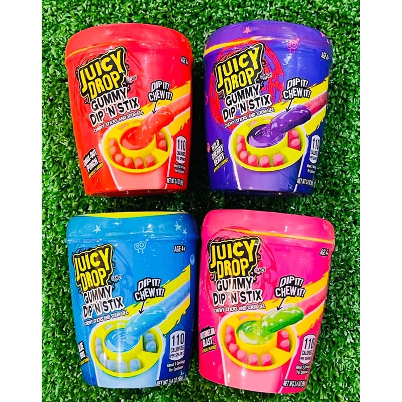 พร้อมส่งจากไทย-ขนม-usa-juicy-drop-กัมมี่สติ๊กแท่งจิ้มเจลลี่-เปรี้ยวจี๊ดดดดด