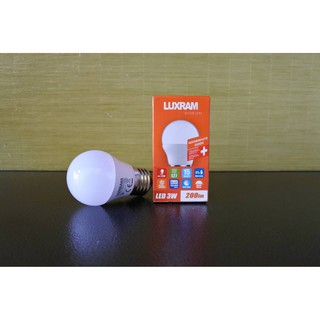 หลอดไฟ ปิงปอง ขั้วเกลียว E27 3W 15,000 ชม Luxram