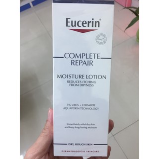 Eucerin Complete Repair Moisture Lotion 5% urea ผิวอักเสบ แห้งแดงและคัน 250 ml ( 1 ขวด ) ของแท้ ฉลากไทย จ้า