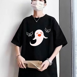 【Classic Fashion】gildan เสื้อยืดแขนสั้น ผ้าฝ้าย 100% พิมพ์ลายอนิเมะ Genshin Impact Hu Tao สไตล์ฮาราจูกุ โอเวอร์ไซซ์ สําห