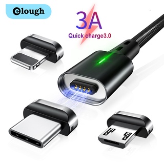 Elough สายชาร์จ USB Type C แบบแม่เหล็ก สําหรับ xiaomi mi 6 5 4 Redmi 5 Plus