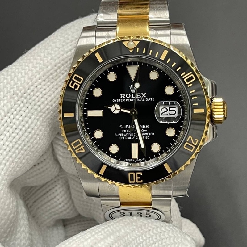 นาฬิกา-rolex-submarine-swiss-1-1-โรงงาน-clean-ใส่สลับแท้