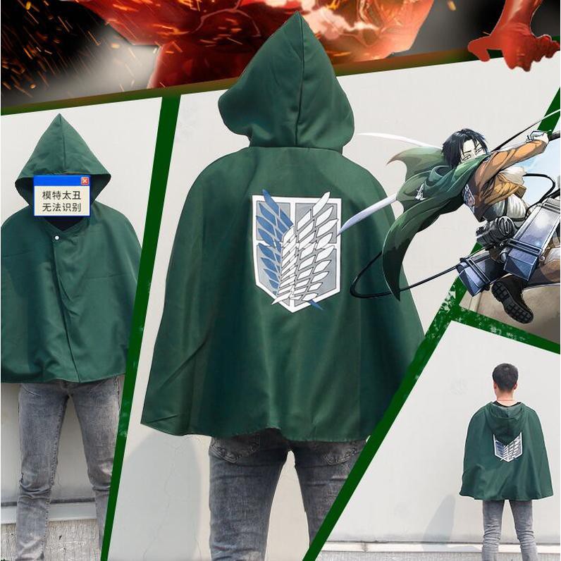 เครื่องแต่งกายคอสเพลย์-จากอนิเมะ-เสื้อแจ็คเก็ตคอสเพลย์-attack-on-titan-ไททัน-ทีมสำรวจ-ชุดคอสเพลย์-ขนาดฟรี-ไซส์-ผ้าคลุม