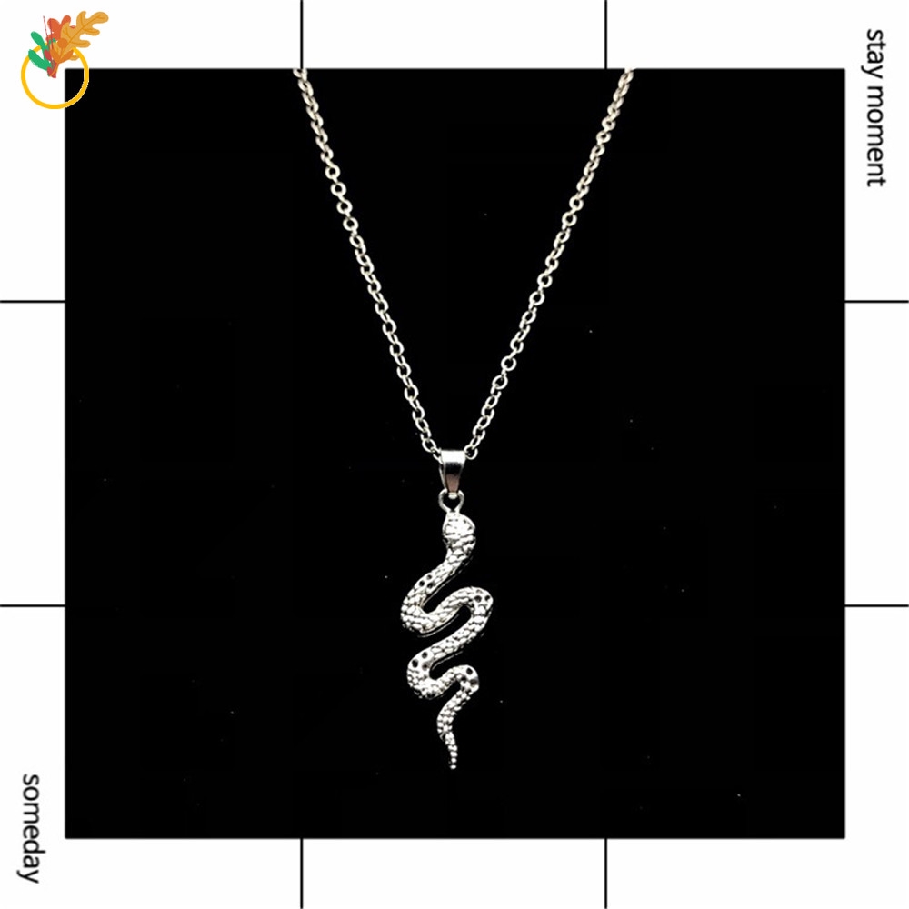 ภาพหน้าปกสินค้าSnake Shape Necklace Korea New Fashion Cool Boy Girl Accessory Jewelry Pendant