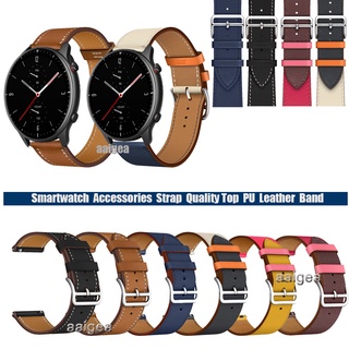 สายหนังเปลี่ยนสายสำหรับ Huami Amazfit GTR mini 2 3 4 42mm 47mm 2e GTR2 GTR3 Pro GTR4 Smartwatch