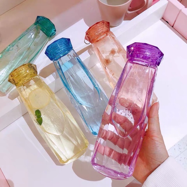 พร้อมส่ง-ขวดคริสตัล-กระบอกแก้ว-ขวดน้ำ-ขวดพลาสติก-ขวดแก้ว