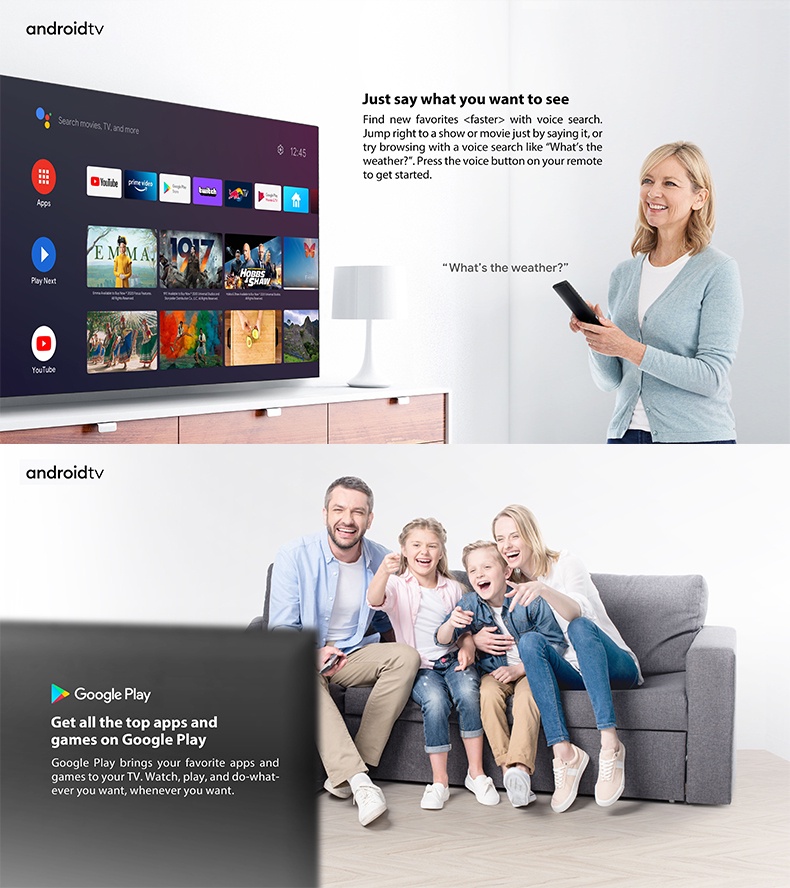 มุมมองเพิ่มเติมของสินค้า Toshiba TV 43V35KP ทีวี 43 นิ้ว Full HD Wifi Bluetooth Android TV Google assistant Voice Con