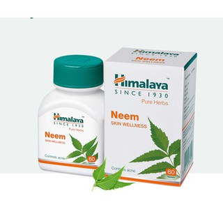 สินค้า Himalaya Neem 60 Tablets ฮิมาลายา นีม เม็ดสมุนไพรสะเดา ลดสิว ผิวดี