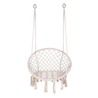 ชิงช้า ชิงช้า 1 ที่นั่ง SPRING CHILLAX สีเบจ เฟอร์นิเจอร์นอกบ้าน สวน อุปกรณ์ตกแต่ง 1-SEAT HANGING HAMMOCK CHAIR SPRING N