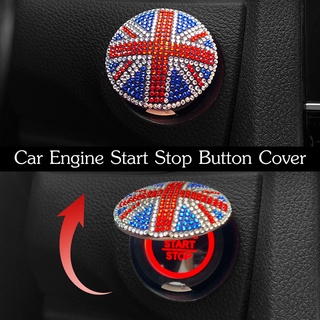 Car Engine Start Stop Button Cover ที่ปิดปุ่มสตาร์ทรถยนต์ติดเพชร