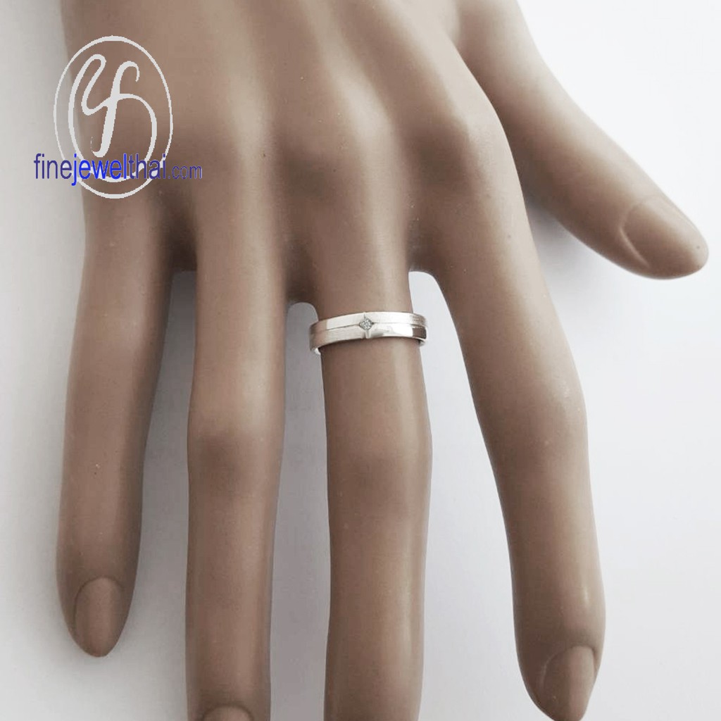 finejewelthai-แหวนเพชร-เพชร-แหวนหมั้น-แหวนแต่งงาน-diamond-cz-wedding-ring-silver-white-gold-r3066cz