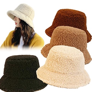 หมวกปีกกว้าง Plush สำหรับฤดูใบไม้ร่วงและฤดูหนาว