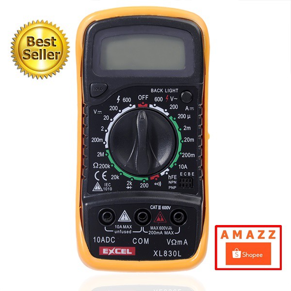AMAZZ Excel XL830L Digital 3 1/2 LCD Voltmeter Ammeter Ohmmeter