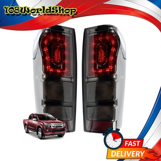 ไฟท้าย (LED) สโมค (L+R) สี Smoke D-max Isuzu 2,4 ประตู ปี2012-2018