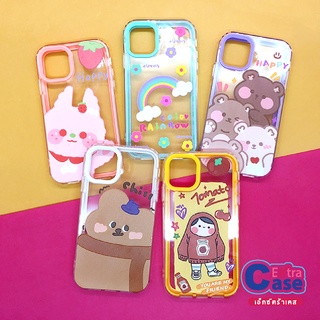 เคสไอโฟน 13 เคสมือถือประกบ 2ชิ้น นิ่มใส TPU พิมพ์ลายการ์ตูน