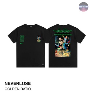 เสื้อยืดสกรีนลายแนวสตรีท GOLDEN RATIO 🔥 Neverlose  เสื้อผู้ชาย/ผู้หญิง ยืดคอกลมOversize เสื้อยืดคอกลม national tideแขนส