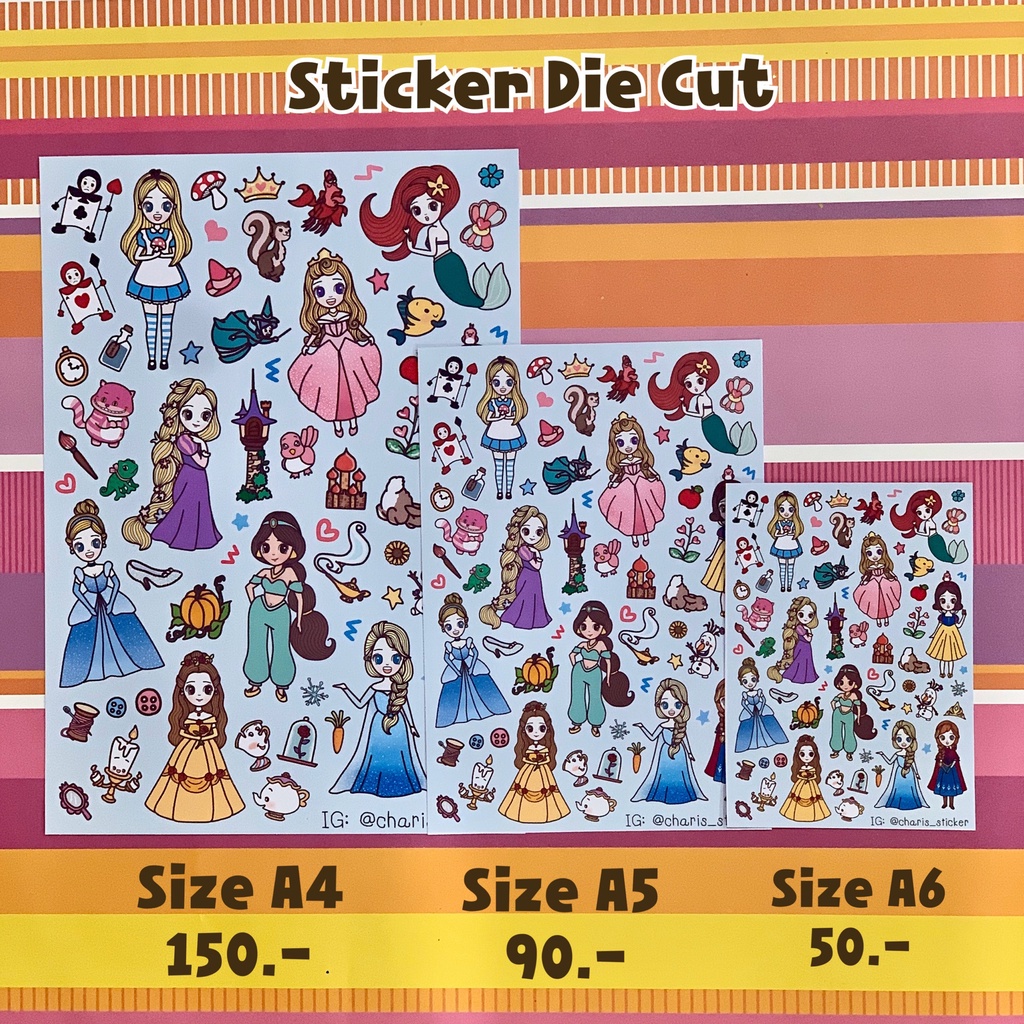 sticker-สติกเกอร์-a6-a5-a4-ไดคัท-pvc-กันน้ำ-ลายใหม่น่ารักมาก