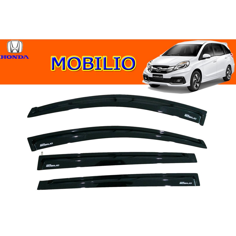 กันสาด-คิ้วกันสาด-ฮอนด้า-โมบิลิโอ้-honda-mobilio-สีดำ