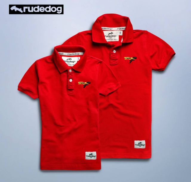 rudedog-เสื้อโปโลชาย-หญิง-สีแดง-รุ่น-superdog