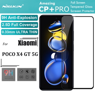 Nillkin กระจกนิรภัยกันรอยหน้าจอ 9H 0.33 มม. 2.5D 9H สําหรับ Xiaomi POCO X4 GT 5G