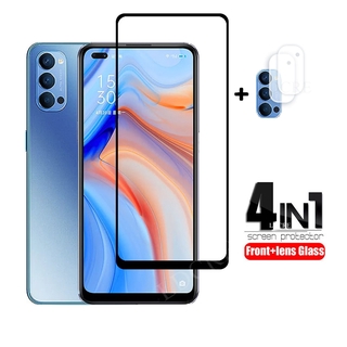 1Pcs สำหรับ OPPO Reno 4 แก้วกาวกระจกนิรภัย HD ป้องกันหน้าจอฟิล์มเลนส์กล้องสำหรับ Reno 4 5G Reno 4 Pro 5G เลนส์