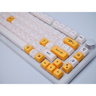 คีย์แคปBee Thai/English คีย์ไทยkeycaps137keys Honey Milk mechanicalkeyboard