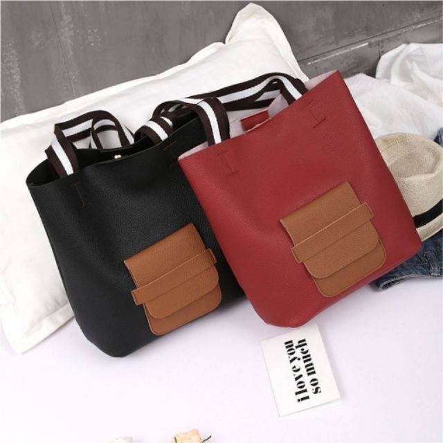 ราคา-390-บาท-กระเป๋าสะพายไหล่-set-2-ใบ-ขนาด-กว้าง-29-ซม-สูง-32-ซม-หนา-12-ซม