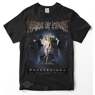 เสื้อยืด CRADLE OF FILTH CRYPTORIANA ลายเมย์ฮีมโกธิค เมย์ฮีม สีดํา สไตล์โกธิคสามารถปรับแต่งได้