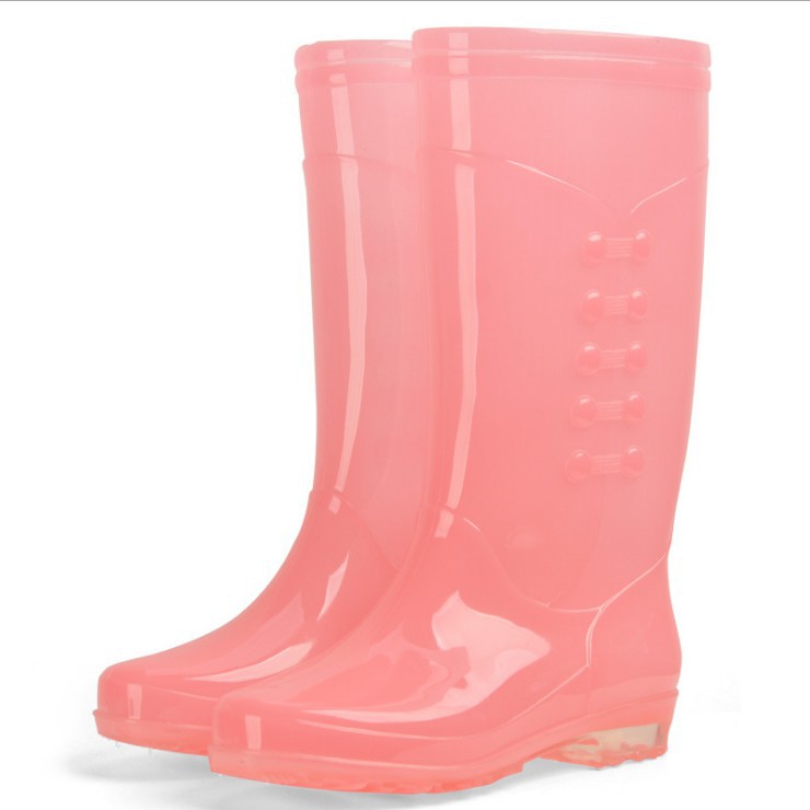rain-boots-โฟร์ซีซั่นเจลลี่รองเท้าฝนผู้หญิงรองเท้าบูทกันน้ำขนาดกลางและสูงสำหรับผู้ใหญ่ห้องครัวล้างรถกันลื่นสวมใส่ทำงาน