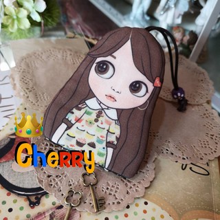 DIY-KG-106 Cherry Keycover ที่เก็บกุญแจ ลายสาวน้อย Cherry