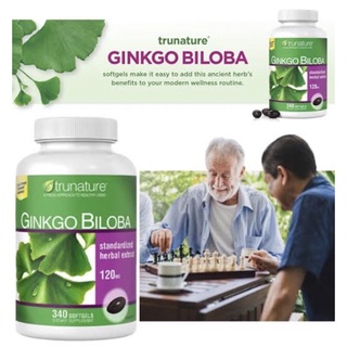 Trunature Ginkgo Biloba 120mg with Vinpocetine (340 Softgels)