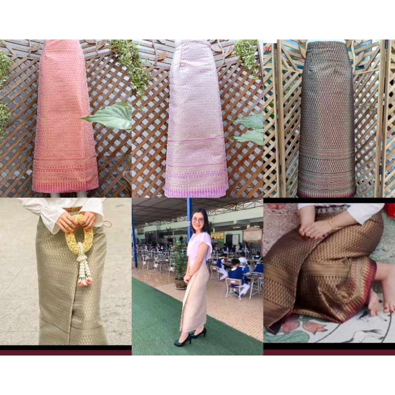 ภาพหน้าปกสินค้าผ้าถุงสำเร็จรูป ผ้าไหมลาว ไหมสังเคราะห์ ผ้าซิ่น จากร้าน kanyapat_shop บน Shopee