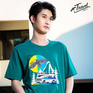 Beesy® เสื้อยืด ช/ญ รุ่น Travel สีเขียว (ราคาต่อตัว)