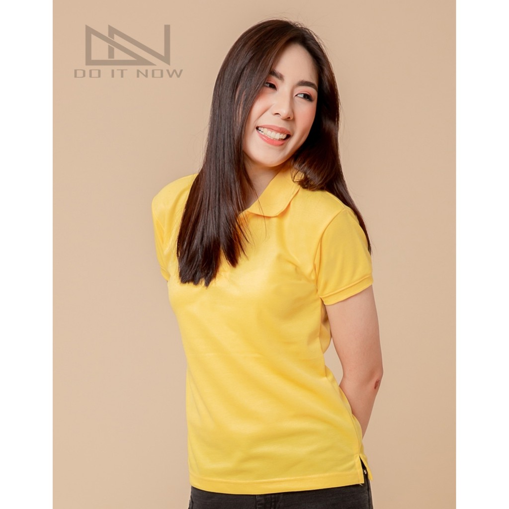 เสื้อโปโลแขนจั๊ม-สีเหลือง-หญิง-by-doitnow-สินค้าคุณภาพ-จากแห่งผลิตโดยตรง