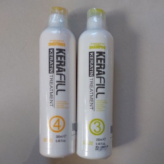 kerafill keratin daily shampoo + conditioner 280 ml.
