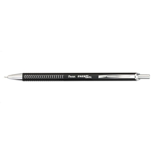 pentel-ปากกาหมึกเจล-รุ่น-energel-slim-metal-0-5-มม-ด้ามดำ-หมึกน้ำเงิน