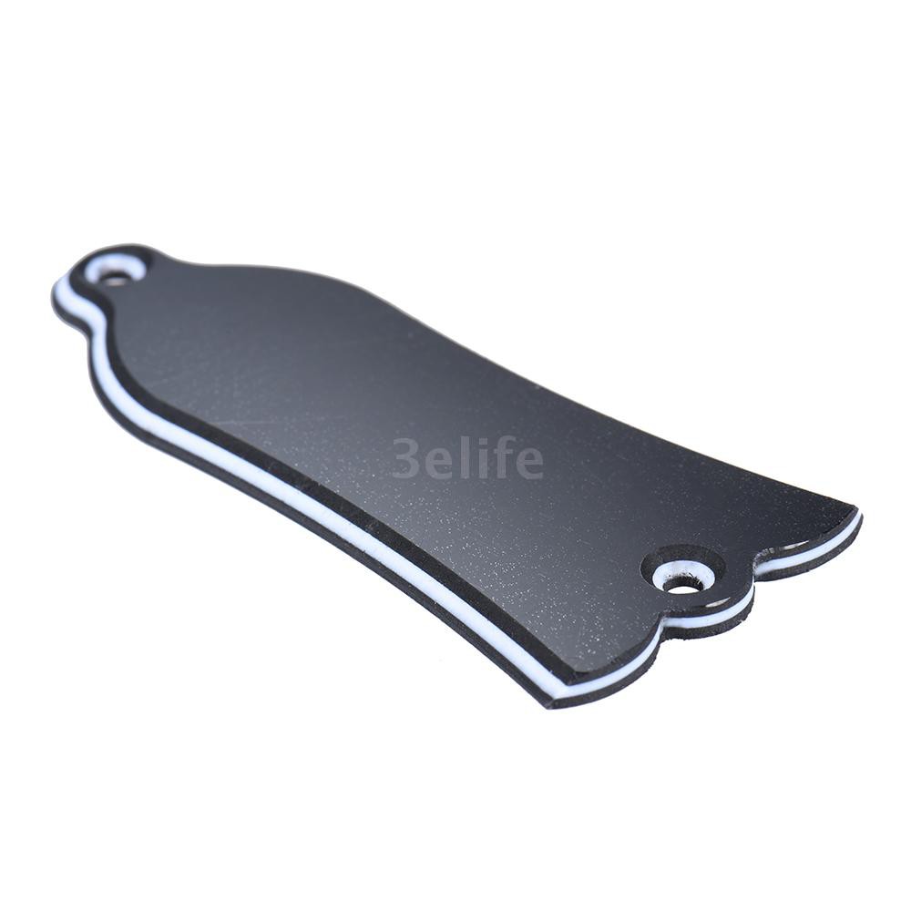 3elife-2-holes-bell-shaped-pvc-truss-rod-cover-plate-scroll-plate-for-gibson-lp-sg-flying-v-es-guitar-black