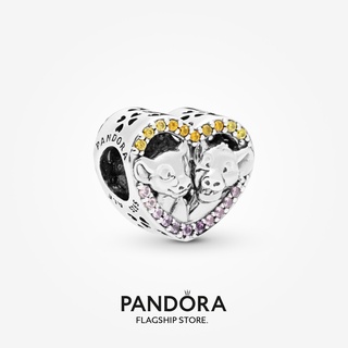 Pandora จี้รูปสิงโต ซิมบา และหัวใจ ของขวัญวันเกิด สําหรับสุภาพสตรี DIY p825