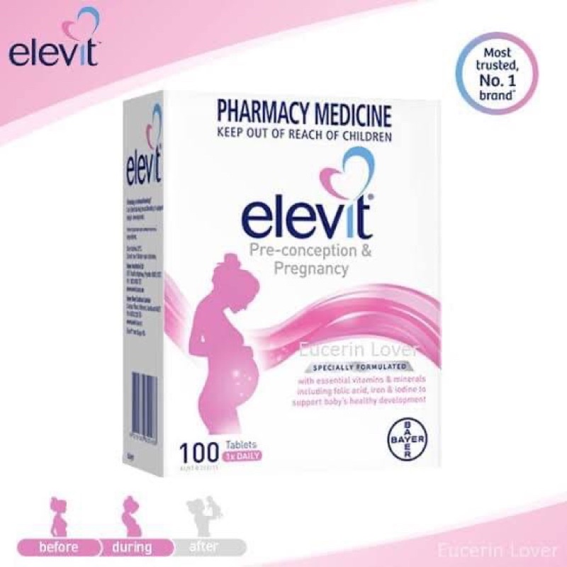 Elevit with Iodine Healthy Baby Healthy Mum 100 Tablets เอเลวิท ...