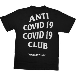 เสื้อยืดโอเวอร์ไซส์⭐ ANTI COVID ⭐ เสื้อยืด คอกลม แขนสั้น แฟชั่น แอนตี้ โควิด โคโรน่า unisexS-3XL