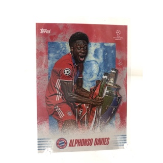 การ์ด 2021 Topps Alphonso Davies My Journey Curated UEFA Champions League Soccer Cards Best Victory