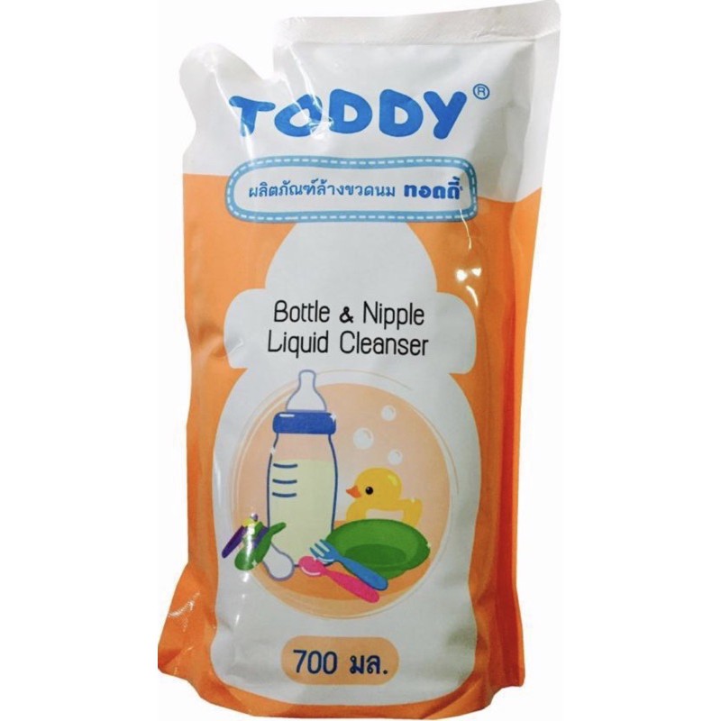 ภาพหน้าปกสินค้าToddy ทอดดี้ ผลิตภัณฑ์ล้างขวดนมและซักผ้าเด็ก. ขนาด700มล(ระบุสูตร)1ถุง จากร้าน bossbeambabyshop บน Shopee