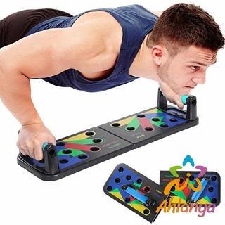 Ahlanya กระดานดันพื้น แบบพับได้ อุปกรณ์บริหารกล้ามเนื้อ แผ่นวิดพื้น Push-up board