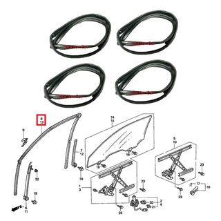 Doctor Car ยางสักหลาดร่องกระจก ฮอนด้า ซีวิค Honda Civic EK 1996-2000