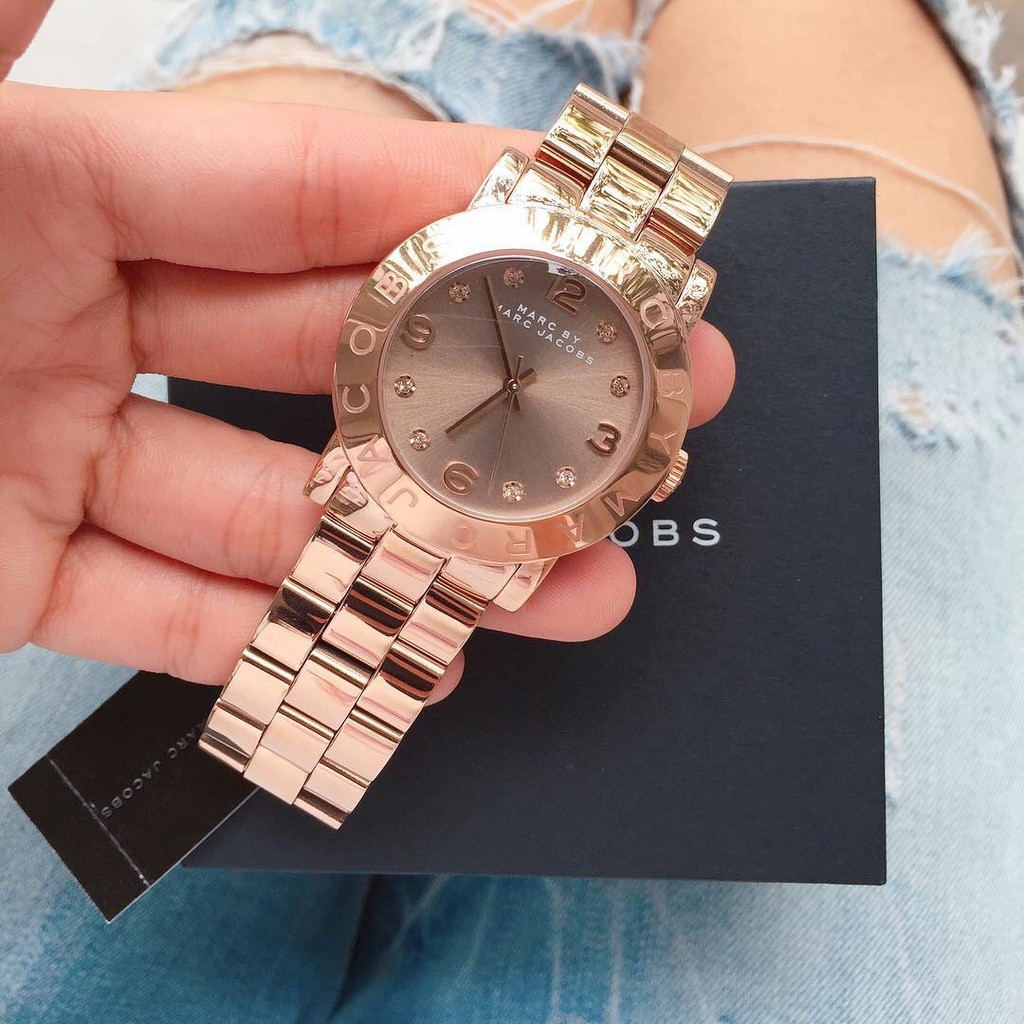 Marc jacobs amy watch rose gold shop
