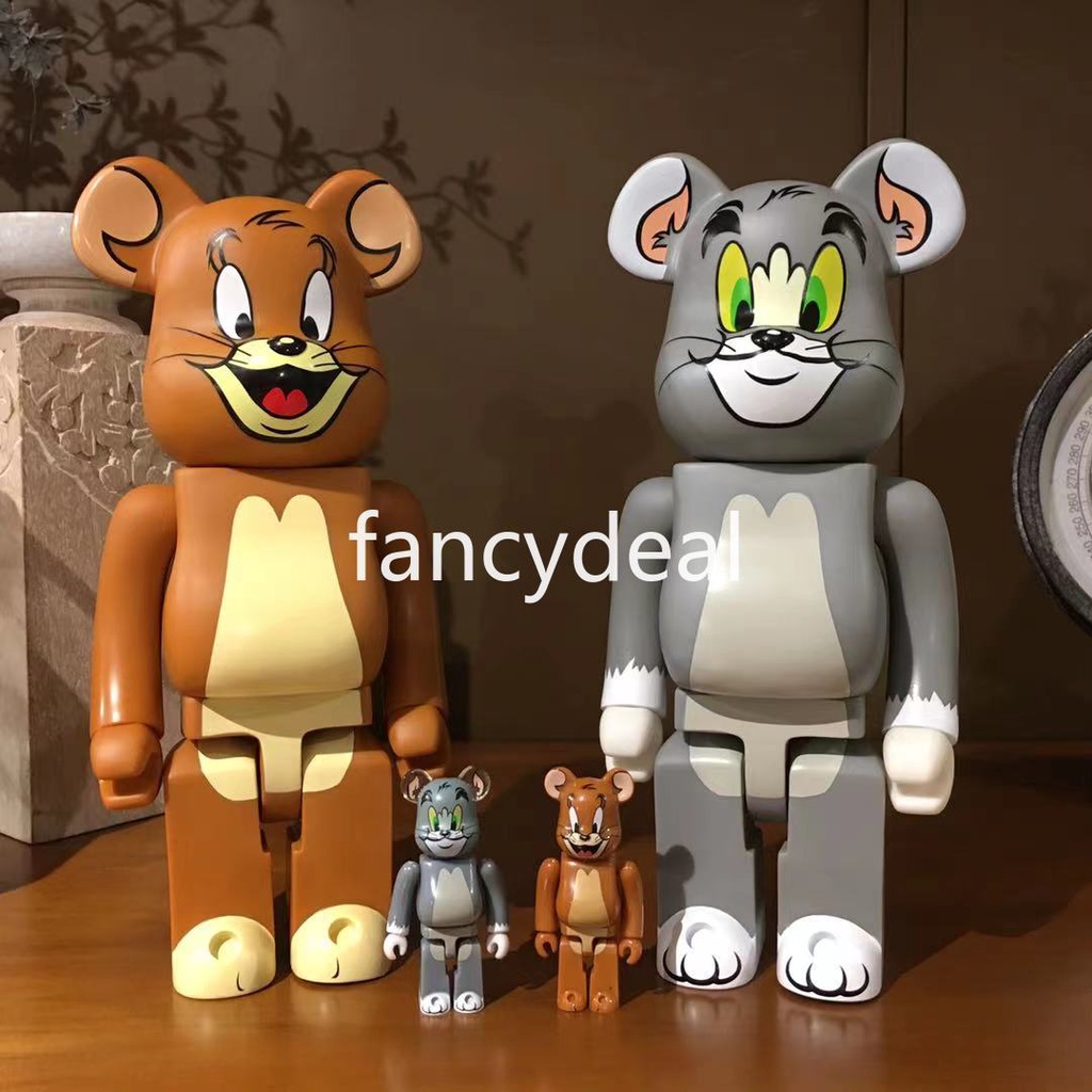 tom-and-jerry-bearbrick400-ฟิกเกอร์พีวีซีลายการ์ตูนของเล่นสะสมสําหรับเด็ก-28ซม