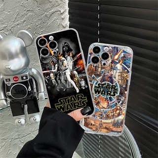 เคสโทรศัพท์มือถือแบบนิ่ม TPU ลาย Star Wars สําหรับ iPhone 14 13 12 11 Promax 14Plus mini X XS XR XSMAX 6 6s 5 5S 6plus 6splus 7 8 SE2020 7plus 8Plus QMZT