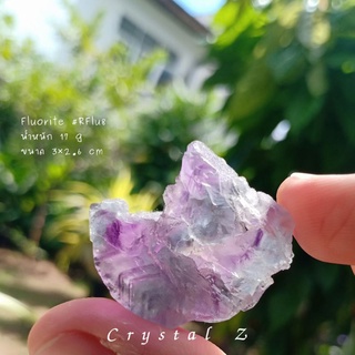 ฟลูออไรต์ | Fluorite 🍏🌈 #RFlu8#หินดิบ สีเขียวสลับม่วง 💚💜 ส่องแสง ใส หินธรรมชาติ หินสะสม