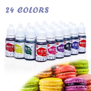 สีผสมอาหาร ขนาด10ml(มีให้เลือกซื้อถึง25สี!) สีผสมอาหารน้ำ สีผสมอาหารเจล สีผสมอาหารธรรมชาติ